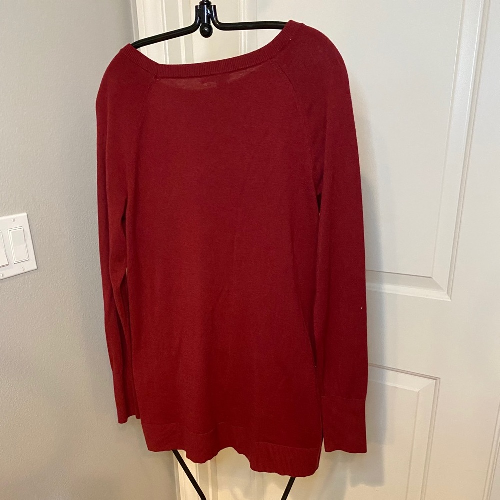 Halogen Asymmetrical Side Buttons Tunic Sweater - image 4